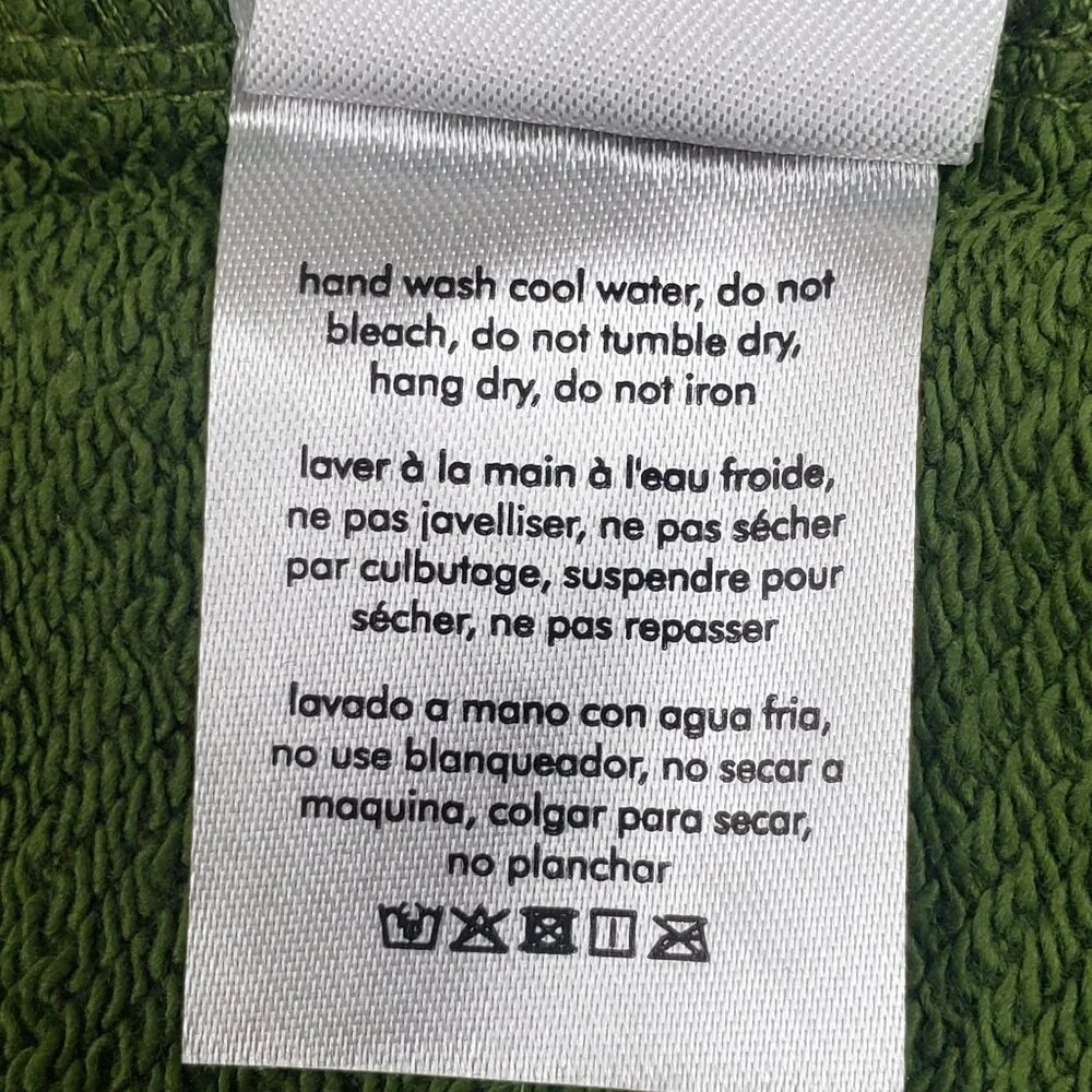 We Wore What Crewneck Sweatshirt Womens Small Colorblocked Hunter Green & Navy - Picture 14 of 16